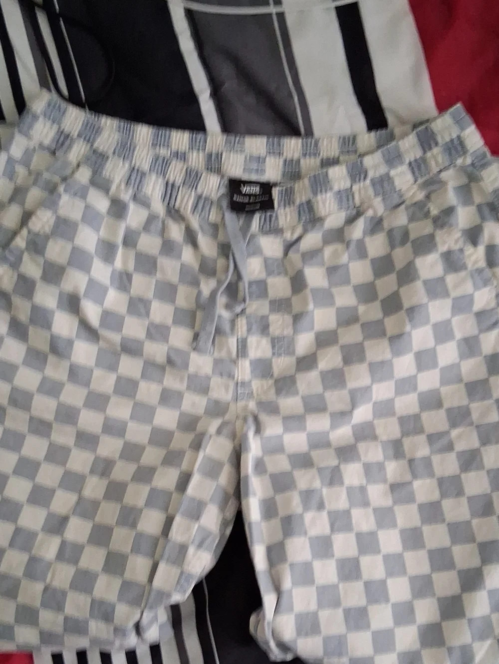 Vans Checkerboard Light Blue and White Jogger Pants